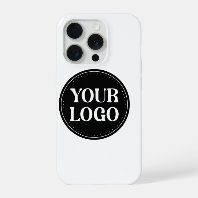 Coque iPhone Conception élégante de code QR noir | Marque éléga (Verso)