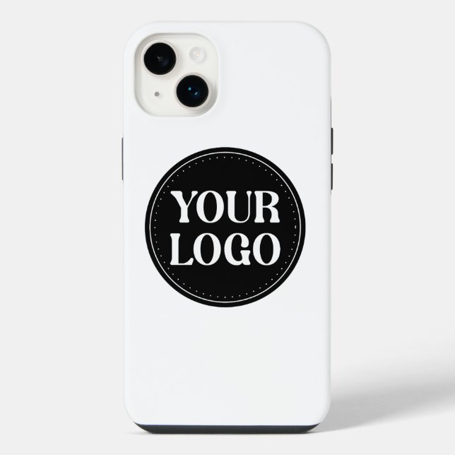 Coque iPhone Conception élégante de code QR noir | Marque éléga (Verso)