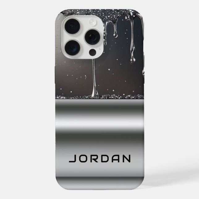 Coque iPhone Conception esthétique métallique brillante avec go (Verso)