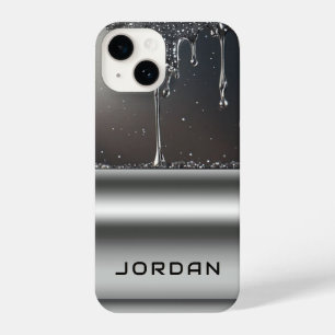 Coque Pour iPhone 14 Conception esthétique métallique brillante avec li