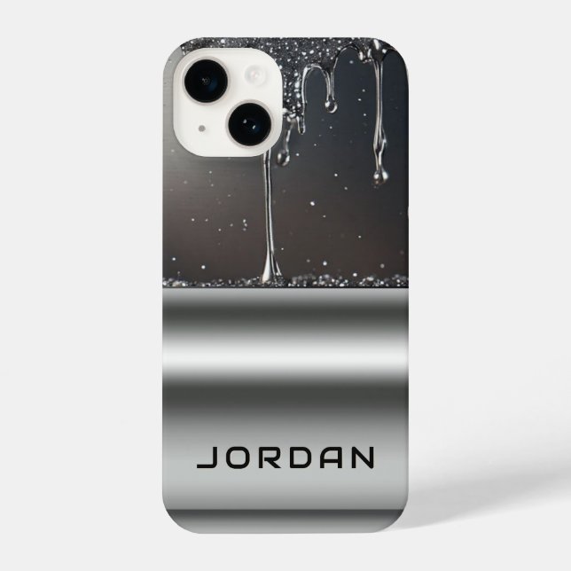 Coque iPhone Conception esthétique métallique brillante avec li (Verso)