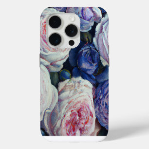Coque iPhone 15 Pro Conception florale de roses baroques classiques