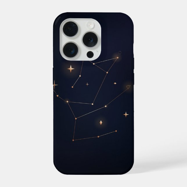 Coque iPhone conception géométrique, art déco, lignes dorées, m (Verso)