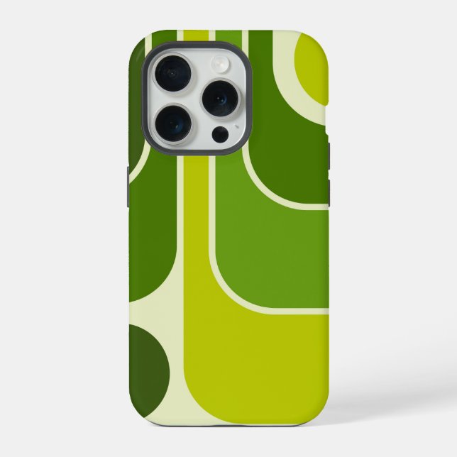 Coque iPhone Conception géométrique du style rétro de la mi-ann (Verso)