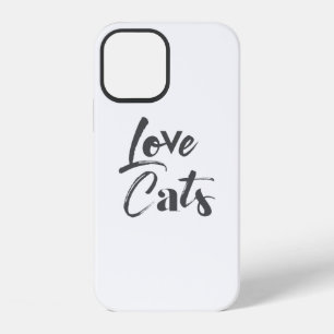 Coque iPhone 12 Conception ludique, joyeuse et moderne de Love Cat