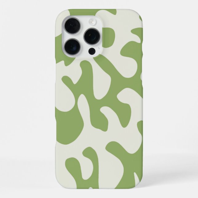 Coque iPhone Conception moderne de Blob Verre Vert Neutre (Verso)