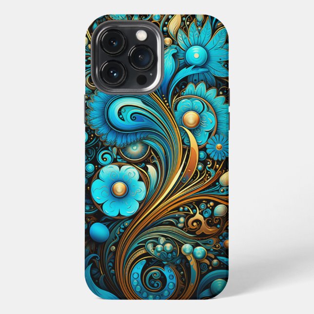 Coque iPhone Conception Néon Psychedelic Decopunk No. 910 (Verso)