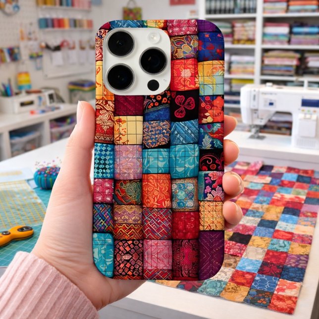 Coque iPhone Conception pour amateurs de patchwork - Art patchw (Créateur téléchargé)