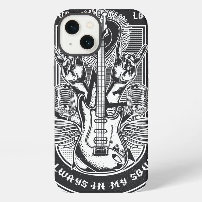 Coque iPhone conception Rock Guitare (Verso)