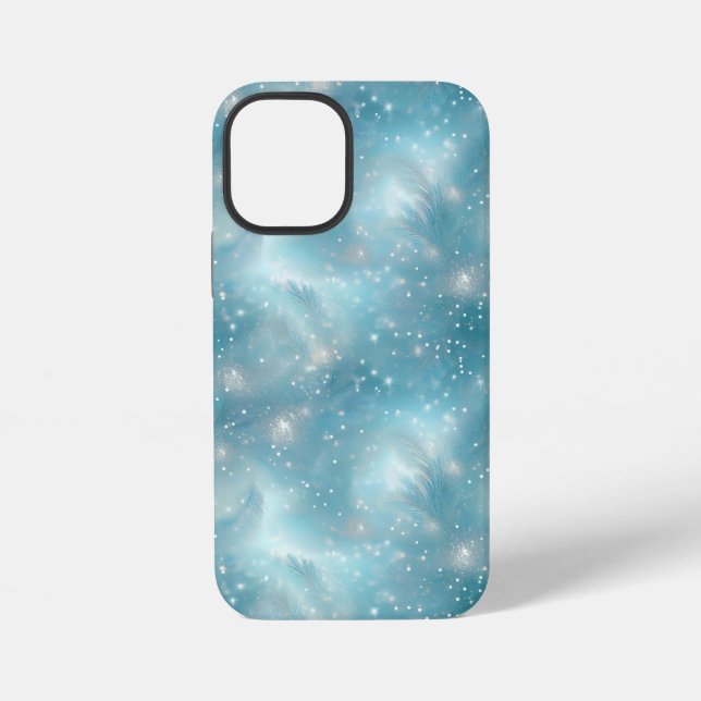 Coque iPhone Conception scintillante bleue étincelante  (Verso)