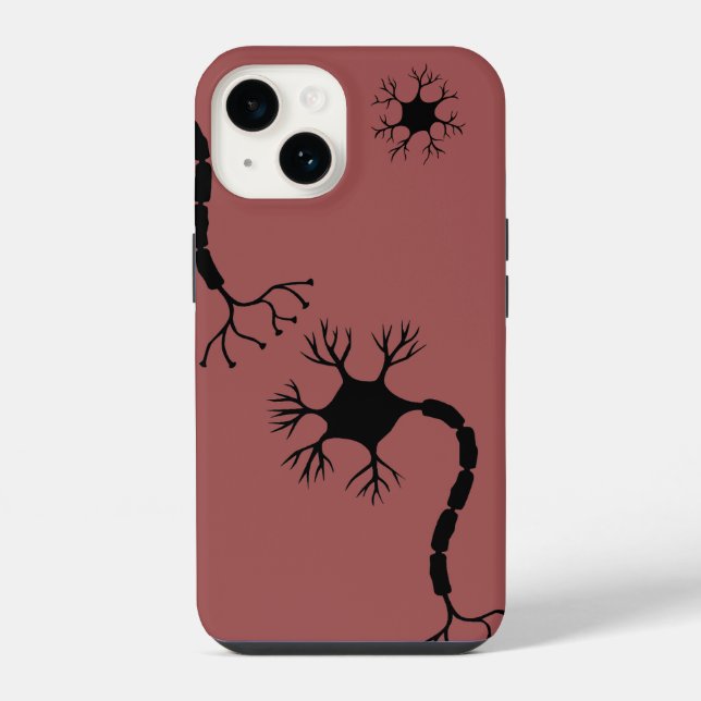 Coque iPhone Conception simple de neurone noir (Verso)