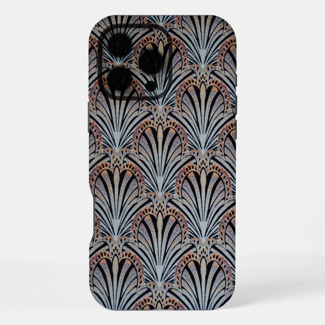 Coque iPhone Conception stylisée d'éventail Art déco (Verso)