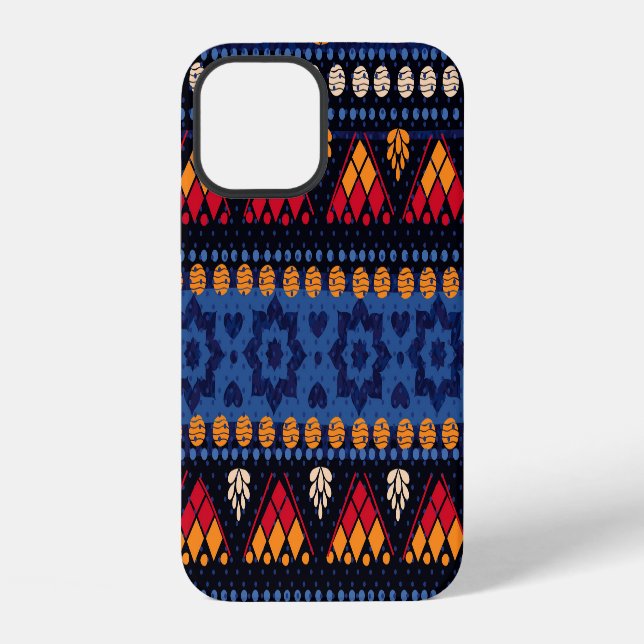 Coque iPhone Conception Tribale : Motif sans couture multifonct (Verso)