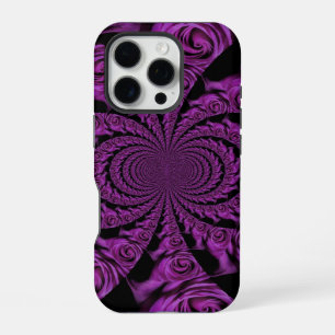 Coque iPhone 16 Pro Concevez votre kaléidoscope Violet Passion Saint-V