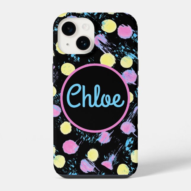 Coque iPhone Confetti Paint Splash Multicolor Custom Coque-Mate (Verso)