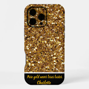 Coque iPhone 16 Pro Max Confettis dorés scintillants en célébration