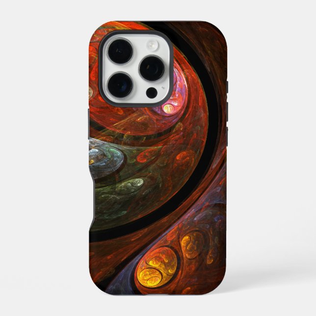 Coque iPhone Connexion fluide Art Abstrait (Verso)