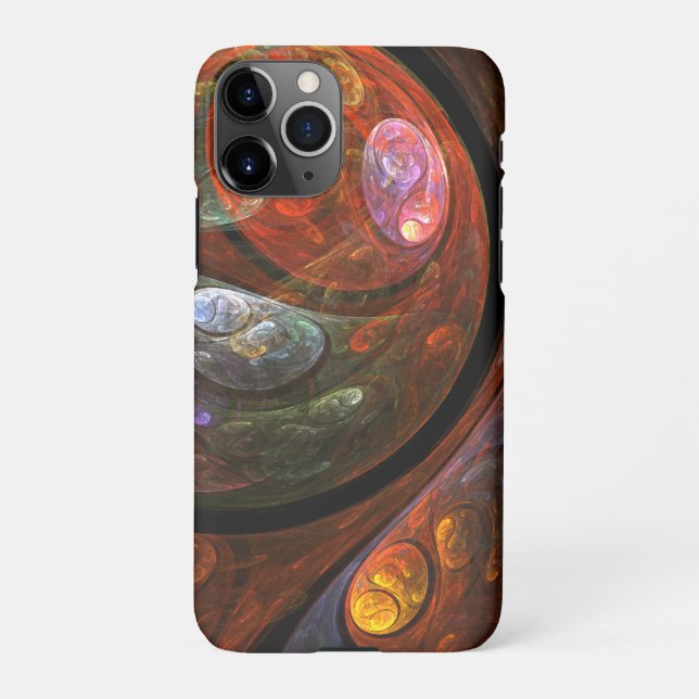 Coque iPhone Connexion fluide Art abstrait cosmique moderne (Dos)