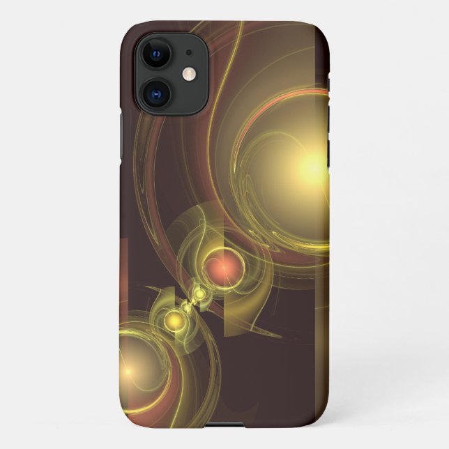 Coque iPhone Connexion intime Art Abstrait brillant (Dos)