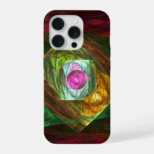 Coque iPhone Connexions dynamiques Art Abstrait (Verso)