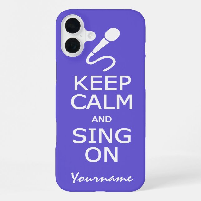 Coque iPhone Conserver le calme et la chante sur des coques de  (Verso)