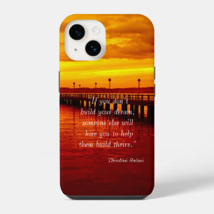 Coque Pour iPhone 14 Construire espoir de rêve citation fond de coucher