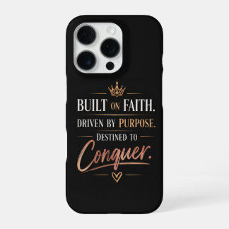 Coque iPhone 16 Pro Construit sur la Foi, Guidé par la Mission Motivat