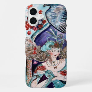 Coque iPhone 16 Plus CONTE ORIENTAL,Princesse ,Faucon et Roses Rouges