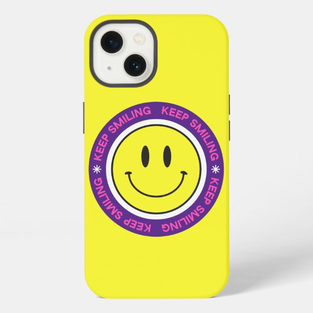 Coque iPhone Continuez à sourire (Verso)