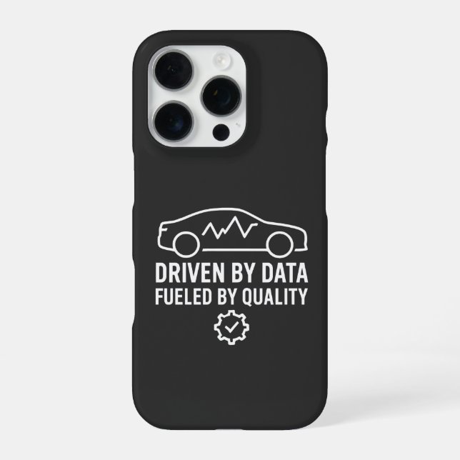 Coque iPhone Contrôlé par les données, alimenté par la qualité  (Verso)