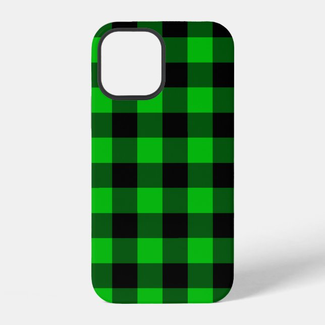 Coque iPhone Contrôle vert noir (Verso)