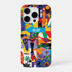 Coque iPhone 16 Pro Cool amusant Dessin coloré Doodon Personnalisé