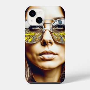 Coque Pour iPhone 14 Cool Chick avec la réflexion d'un festival de musi