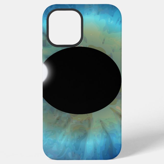Coque iPhone Cool Creepy Weird eyePhone Œil Bleu Iris (Verso)