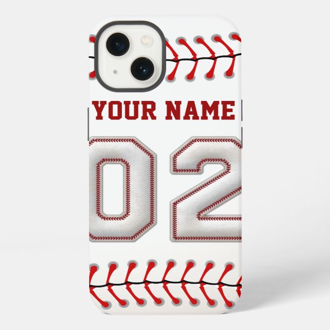Coque iPhone Cool de baseball pointillé numéro 2 (Verso)