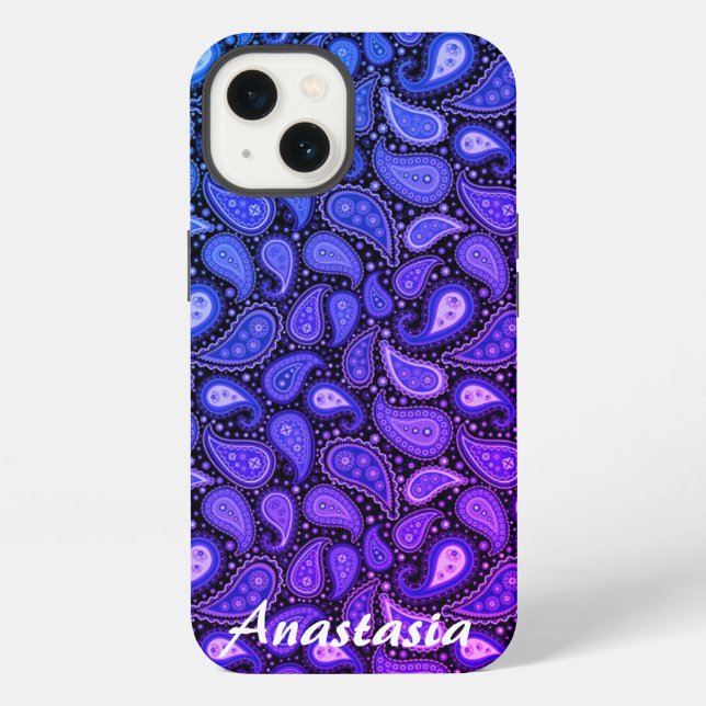 Coque iPhone Cool, Incroyable, Bleu-Violet (Verso)