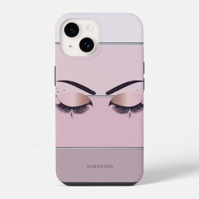 Coque iPhone Cool moderne chic rayé, coups de fouet (Verso)