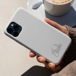 Coque iPhone 15 Pro Cool Monochrome Blanc Moderne Monogramme