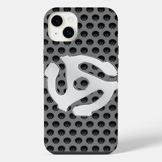 Coque iPhone COOL Rétro Chrome Comme espaceur 45 impression DJ (Verso)