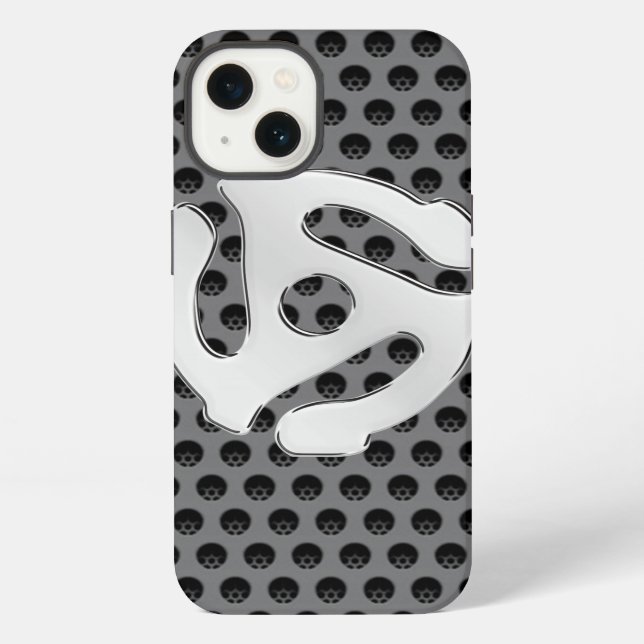 Coque iPhone COOL Rétro Chrome Comme espaceur 45 impression DJ (Verso)