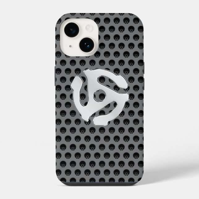 Coque iPhone COOL Rétro Chrome Comme espaceur 45 impression DJ (Verso)