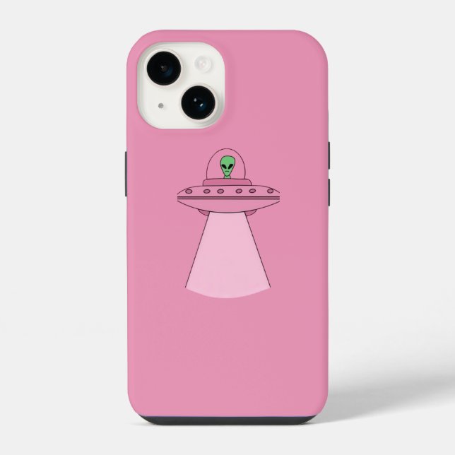 Coque iPhone Coq Alien mignon et fun (Verso)