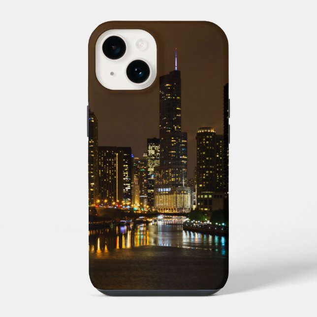 Coque iPhone Coque-coque iphone de la tempête de nuit de Chicag (Verso)