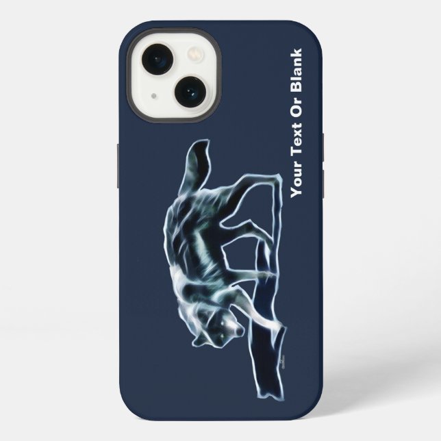 Coque iPhone Coque-coque iphone de loup foncé (Verso)