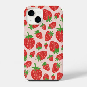 Coque Pour iPhone 14 Coque-coque iphone Mate de fraises d'aquarelle
