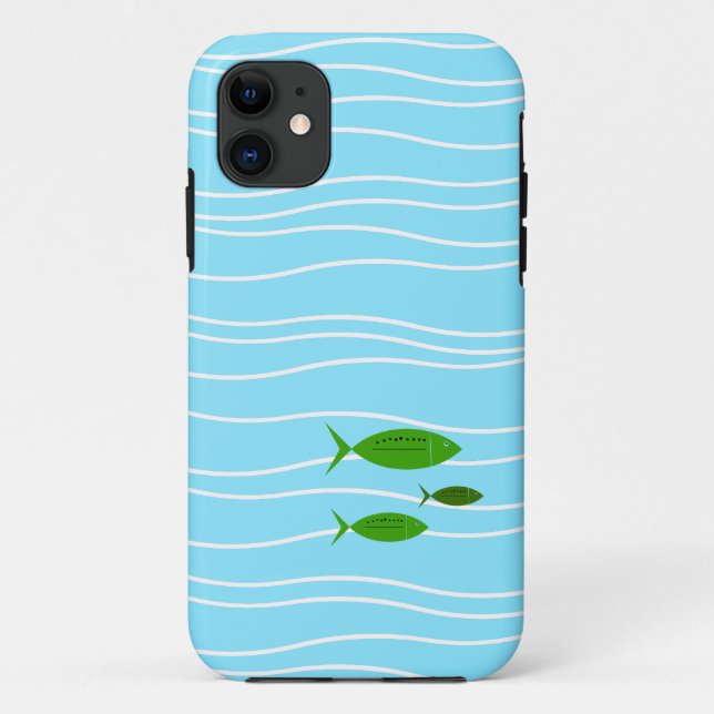 Coque iphone Coque de poisson rétro-Mate (Dos)