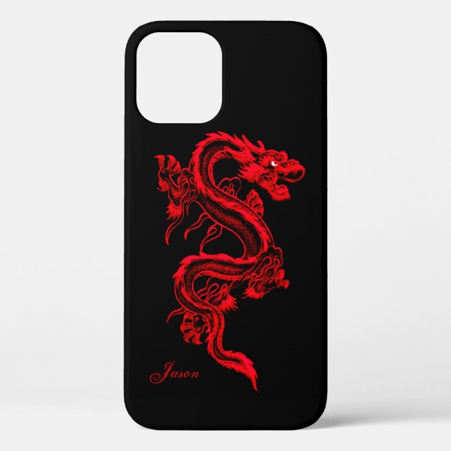 Coque iphone coque iphone personnalisé Red Dragon (Verso)
