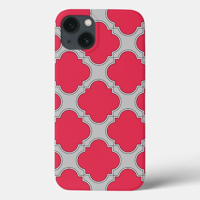 Coque iphone Coque-mat rouge et gris (Verso)