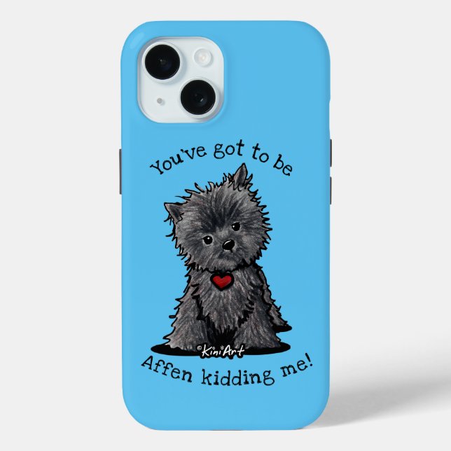 Coque iphone Coque-Mate de KiniArt Affenpinscher (Verso)