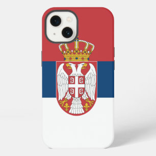 Etui iPhone 13 Coque-Mate de pomme patriotique, drapeau serbe